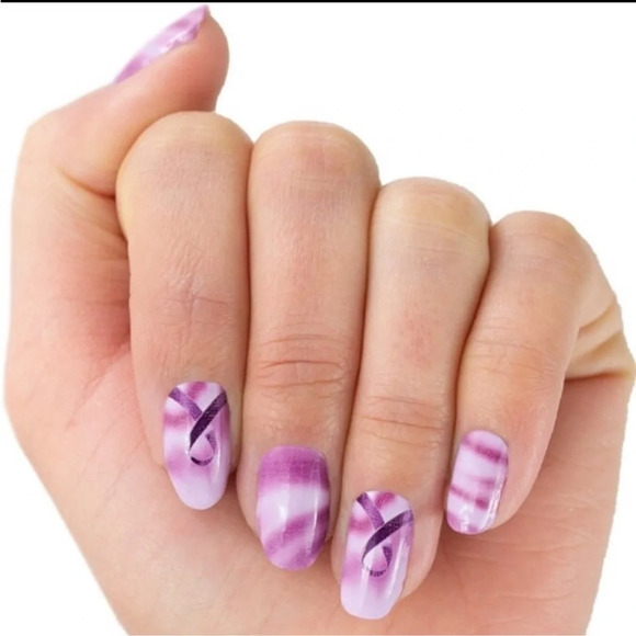 Color Street Brave and Beautiful Epilepsy Awareness Purple Ribbon Set New - Picture 3 of 7